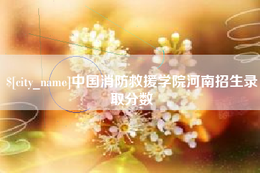 淮滨中国消防救援学院河南招生录取分数