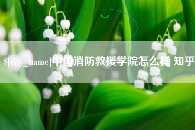 淮滨中国消防救援学院怎么样 知乎