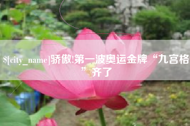 淮滨骄傲!第一波奥运金牌“九宫格”齐了