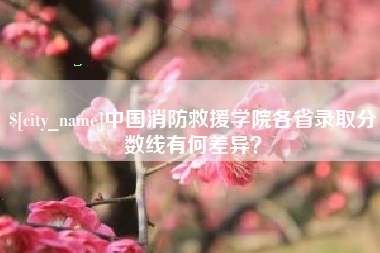 淮滨中国消防救援学院各省录取分数线有何差异？