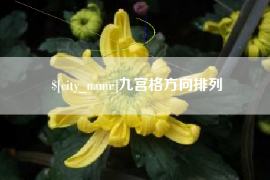 淮滨九宫格方向排列