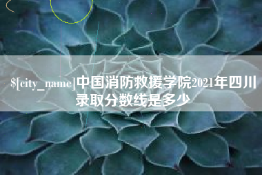 淮滨中国消防救援学院2021年四川录取分数线是多少