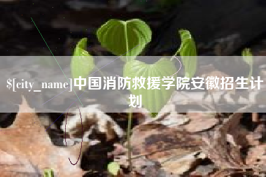 淮滨中国消防救援学院安徽招生计划