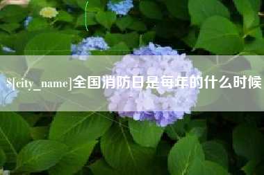 淮滨全国消防日是每年的什么时候