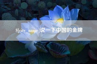 淮滨说一下中国的金牌