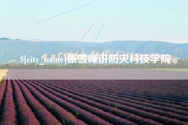 淮滨张雪峰讲防灾科技学院