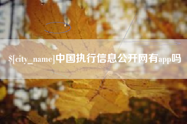 淮滨中国执行信息公开网有app吗