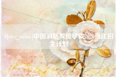 淮滨中国消防救援学院2020浙江招生计划