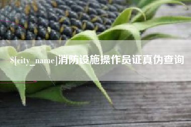 淮滨消防设施操作员证真伪查询