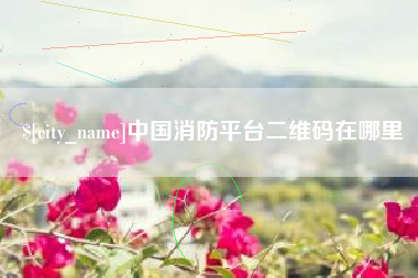 淮滨中国消防平台二维码在哪里