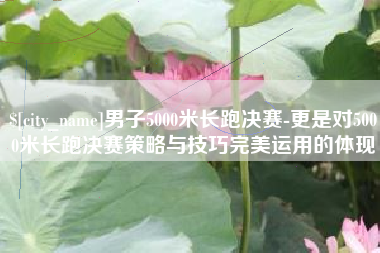 淮滨男子5000米长跑决赛-更是对5000米长跑决赛策略与技巧完美运用的体现