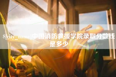淮滨中国消防救援学院录取分数线是多少