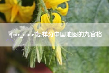 淮滨怎样分中国地图的九宫格