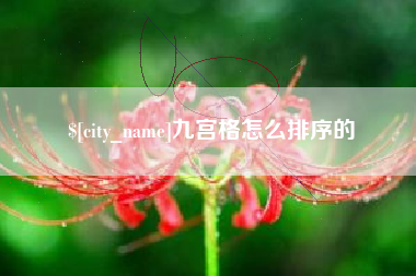 淮滨九宫格怎么排序的