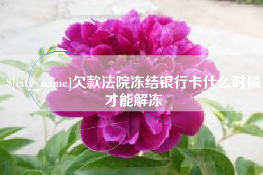 淮滨欠款法院冻结银行卡什么时候才能解冻