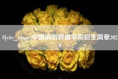淮滨中国消防救援学院招生简章2020