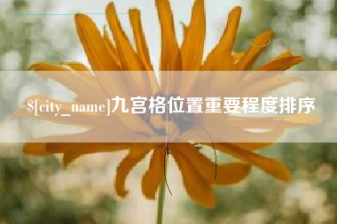 淮滨九宫格位置重要程度排序