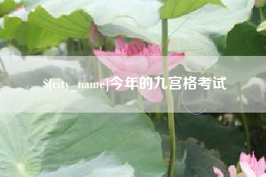 淮滨今年的九宫格考试