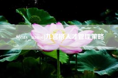 淮滨九宫格人才管理策略