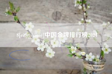 淮滨中国金牌排行榜2024