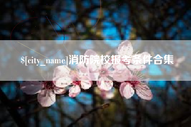 淮滨消防院校报考条件合集
